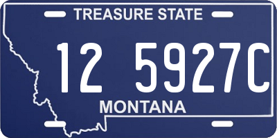 MT license plate 125927C