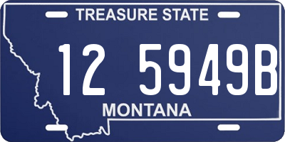 MT license plate 125949B