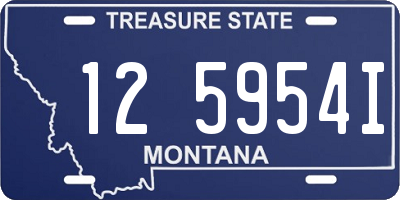 MT license plate 125954I