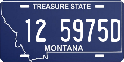 MT license plate 125975D