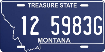 MT license plate 125983G