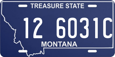 MT license plate 126031C