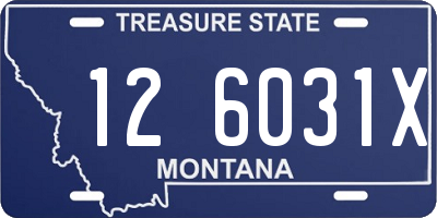 MT license plate 126031X