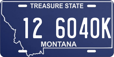 MT license plate 126040K