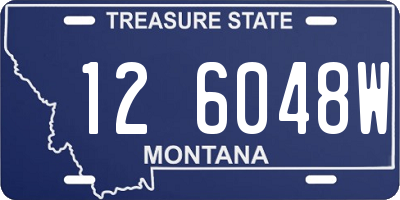 MT license plate 126048W