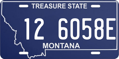 MT license plate 126058E