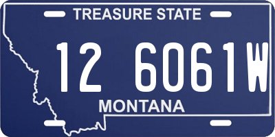 MT license plate 126061W