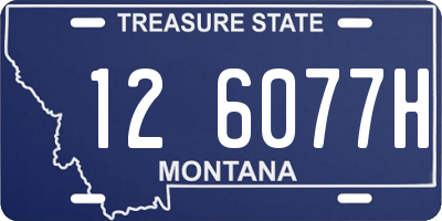 MT license plate 126077H