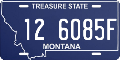 MT license plate 126085F