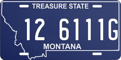 MT license plate 126111G