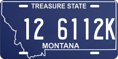 MT license plate 126112K