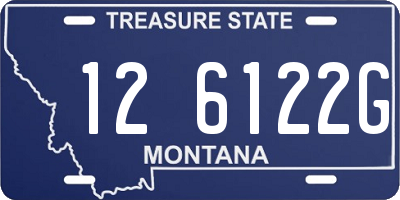 MT license plate 126122G