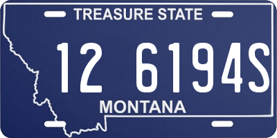 MT license plate 126194S