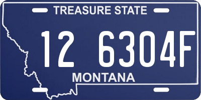 MT license plate 126304F