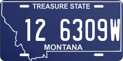 MT license plate 126309W
