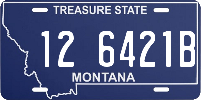 MT license plate 126421B