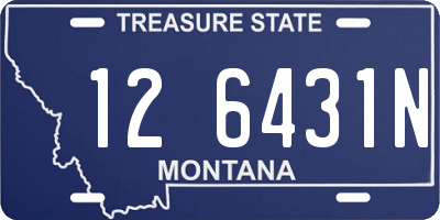 MT license plate 126431N