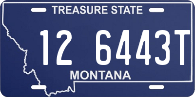 MT license plate 126443T