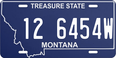 MT license plate 126454W