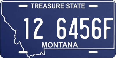 MT license plate 126456F