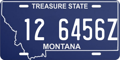 MT license plate 126456Z