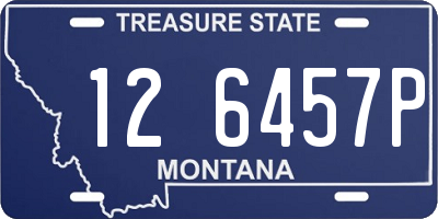 MT license plate 126457P