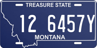 MT license plate 126457Y