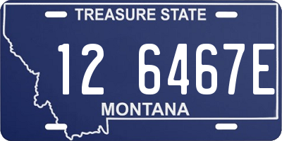 MT license plate 126467E