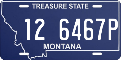 MT license plate 126467P