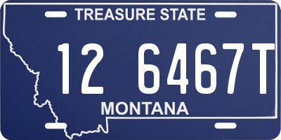 MT license plate 126467T