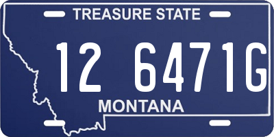 MT license plate 126471G