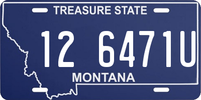 MT license plate 126471U