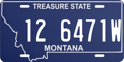 MT license plate 126471W