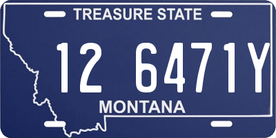 MT license plate 126471Y