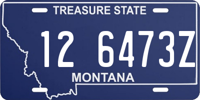 MT license plate 126473Z