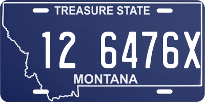 MT license plate 126476X
