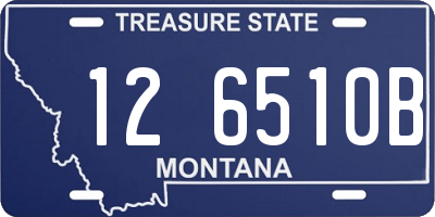 MT license plate 126510B