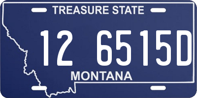 MT license plate 126515D
