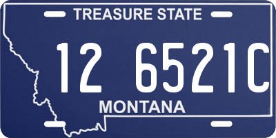 MT license plate 126521C