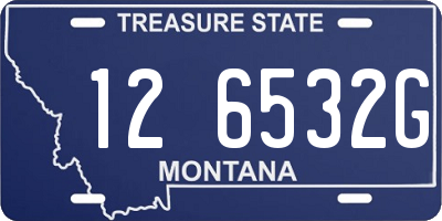MT license plate 126532G