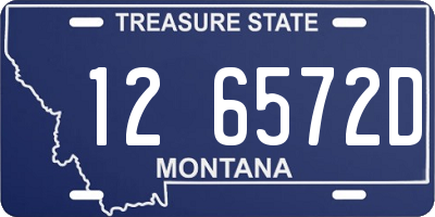 MT license plate 126572D