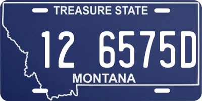 MT license plate 126575D