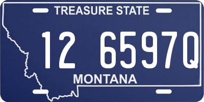 MT license plate 126597Q