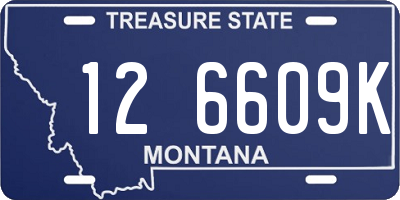 MT license plate 126609K