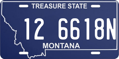 MT license plate 126618N