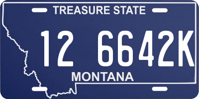 MT license plate 126642K