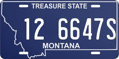 MT license plate 126647S
