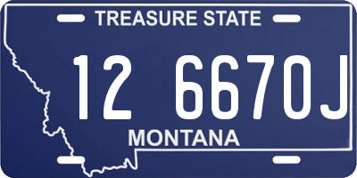 MT license plate 126670J