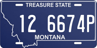 MT license plate 126674P