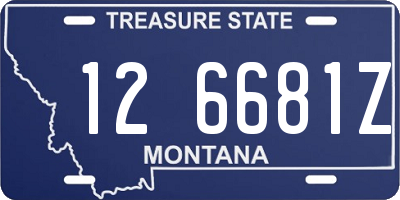 MT license plate 126681Z